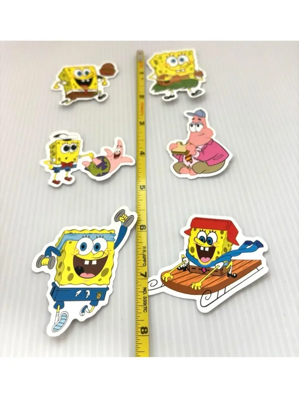SpongeBob SquarePants 6pc Vinyl Stickers Lot Cartoon Water Bottle Laptop Decals